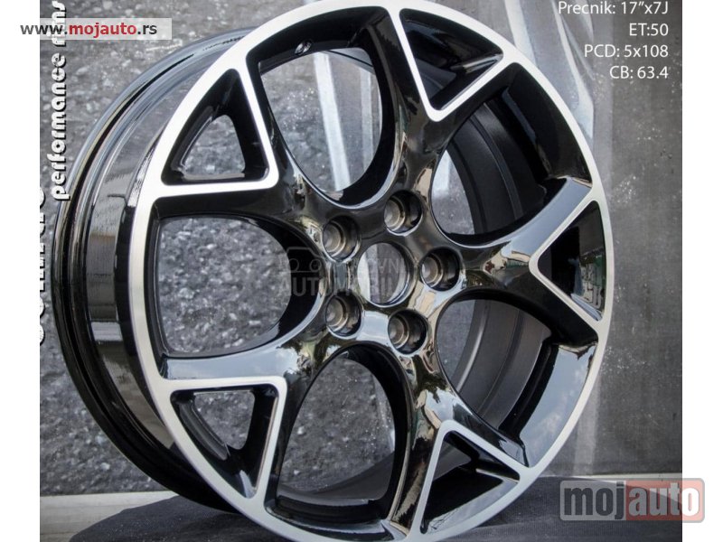 Glavna slika -  17 Alufelne 5x108 /2 modela 1/slika:5x108/7 j/et50/cb 63,4. - MojAuto