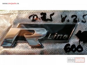 Glavna slika - Natpis R line crni za krilo ,gepek. - MojAuto
