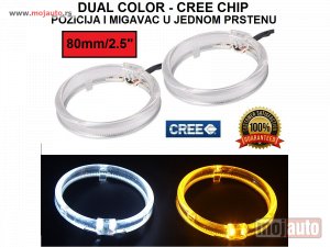 Glavna slika -  Led Cree dual Fi 80mm Prsten za bixenon projektor morimoto... BMW izgled - MojAuto