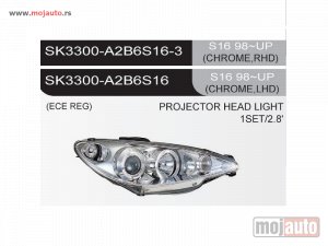 Glavna slika - Angel Eye farovi PEUGEOT 206 hrom 98-UP - MojAuto