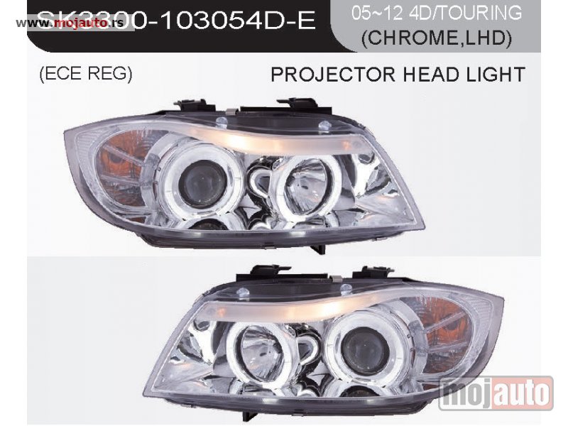 Glavna slika -  Angel Eye farovi BMW 3 E90/E91 4V/KARAVAN Hrom 05-12 - MojAuto