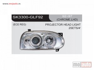 Glavna slika - Angel Eye farovi VOLKSWAGEN GOLF 3 Hrom 92-97 - MojAuto