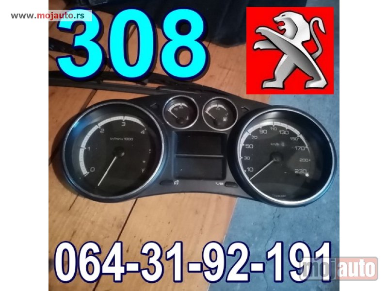 Glavna slika -  Instrument Tabla KM SAT Pežo 308 Peugeot - MojAuto