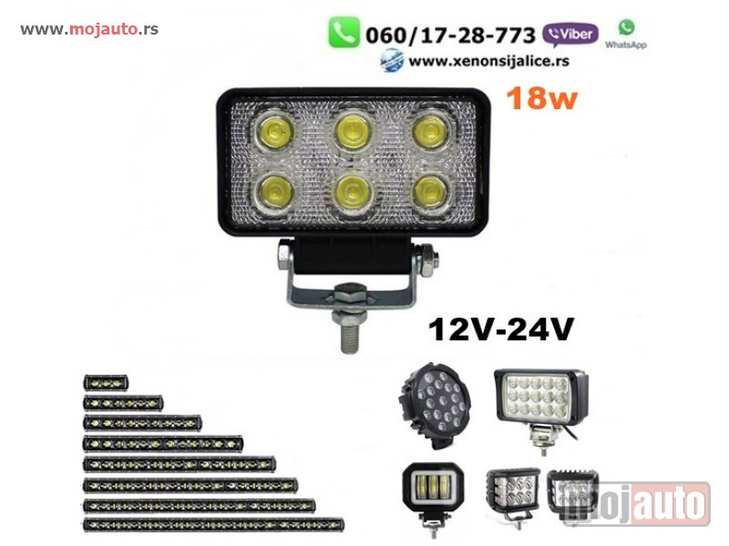 Glavna slika -  LED FAR 11CM X 6CM 18W RADNI FAR WORKING LIGHT RADNO SVETLO - MojAuto