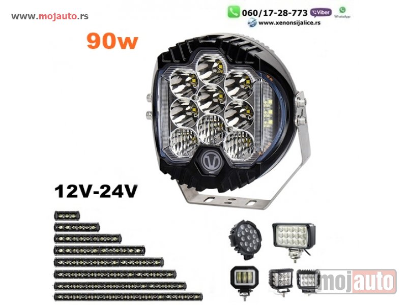 Glavna slika -  LED FAR 12CM 90W RADNI FAR WORKING LIGHT RADNO SVETLO - MojAuto
