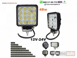 NOVI: delovi  LED FAR 11CM X 11CM 48W RADNI FAR WORKING LIGHT RADNO SVETLO