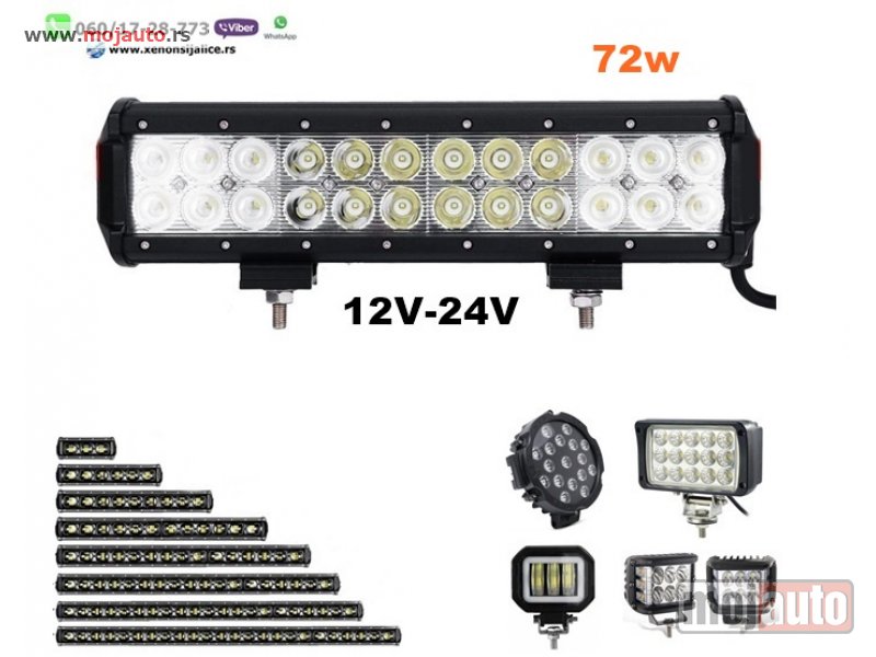 Glavna slika -  LED BAR 12'' 30CM 72W LED FAR LED RADNI FAR LED WORKING LIGHT - MojAuto