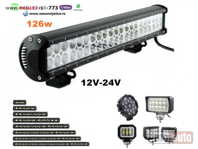 Glavna slika -  LED BAR 20'' 50CM 126W LED FAR LED RADNI FAR LED WORKING LIGHT - MojAuto