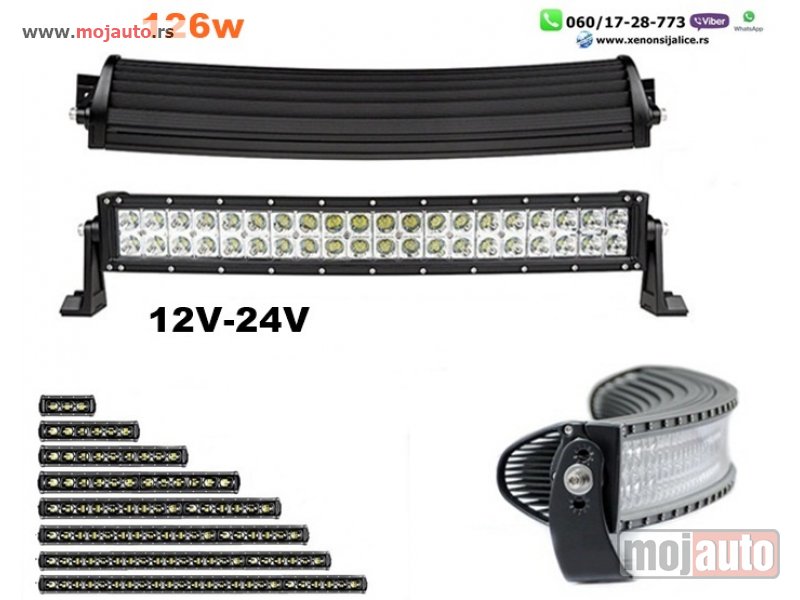 Glavna slika -  LED BAR KRIVI 22'' 55CM 126W LED FAR LED RADNI FAR LED WORKING LIGHT - MojAuto
