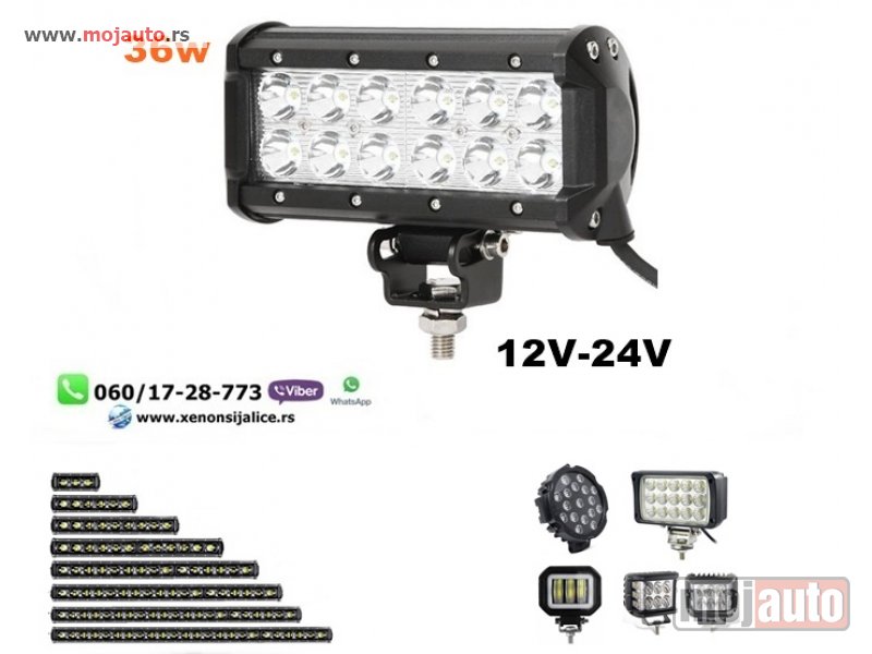 Glavna slika -  LED BAR 7'' 16CM 36W LED FAR LED RADNI FAR LED WORKING LIGHT - MojAuto