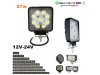 Slika 1 -  LED FAR 10CM X 10CM 27W RADNI FAR WORKING LIGHT RADNO SVETLO DZIP KVAD PROGRAM - MojAuto