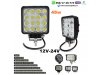 Slika 1 -  LED FAR 11CM X 11CM 48W RADNI FAR WORKING LIGHT RADNO SVETLO DZIP KVAD PROGRAM - MojAuto