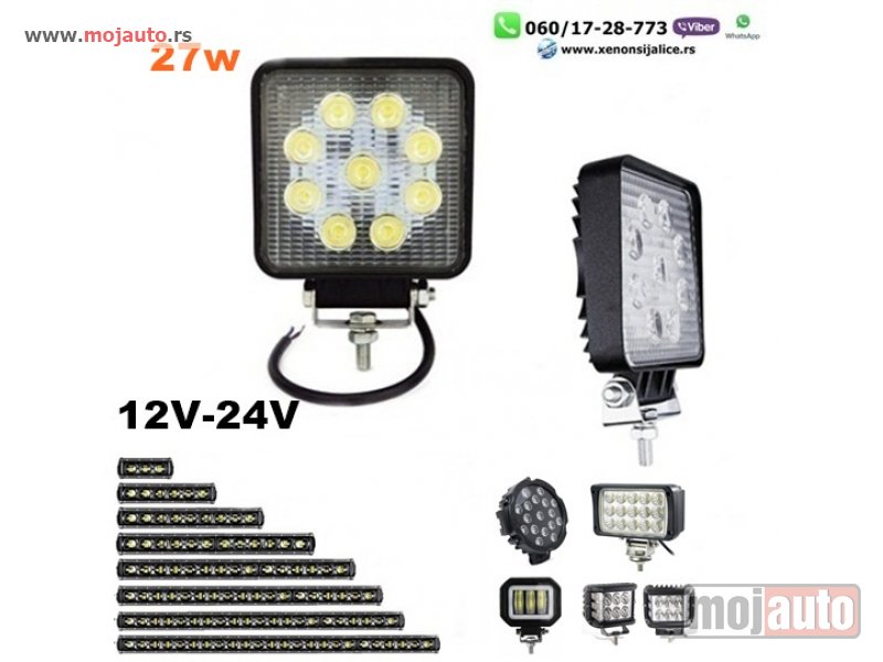 Glavna slika -  LED FAR 10CM X 10CM 27W RADNI FAR WORKING LIGHT RADNO SVETLO DZIP KVAD PROGRAM - MojAuto