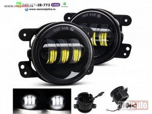 Glavna slika - LED MAGLENKE UNIVERZALNI 10CM 2X30W BI LED FUL LED - MojAuto