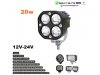 Slika 1 -  LED FAR 8CM X 8CM 20W RADNI FAR WORKING LIGHT RADNO SVETLO DZIP KVAD PROGRAM - MojAuto