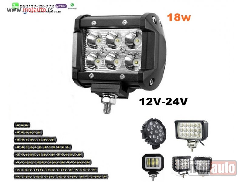 Glavna slika -  LED FAR 10CM X 8CM 18W RADNI FAR WORKING LIGHT RADNO SVETLO DZIP KVAD PROGRAM - MojAuto