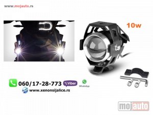 NOVI: delovi  UNIVERZALNI LED FAR ZA MOTORE 10W LED MOTO FAR 7,5CM X 7,8CM