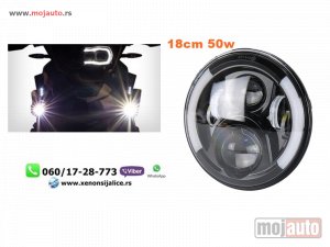 Glavna slika -  LED FAR ZA MOTORE UNIVERZALNI LED MOTO FAR 18CM 50W - MojAuto