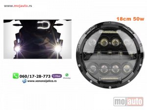 NOVI: delovi  LED FAR ZA MOTORE UNIVERZALNI LED MOTO FAR 18CM 50W