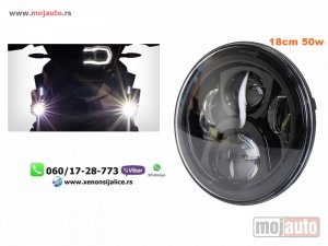 NOVI: delovi  LED FAR ZA MOTORE UNIVERZALNI LED MOTO FAR 18CM 50W