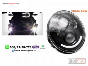 NOVI: delovi  LED FAR ZA MOTORE UNIVERZALNI LED MOTO FAR 15CM 50W