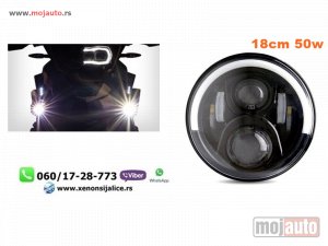 NOVI: delovi  LED FAR ZA MOTORE UNIVERZALNI LED MOTO FAR 18CM 50W