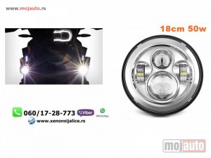 NOVI: delovi  LED FAR ZA MOTORE UNIVERZALNI LED MOTO FAR 18CM 50W