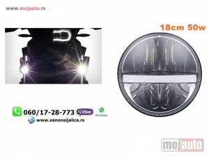 NOVI: delovi  LED FAR ZA MOTORE UNIVERZALNI LED MOTO FAR 18CM 50W