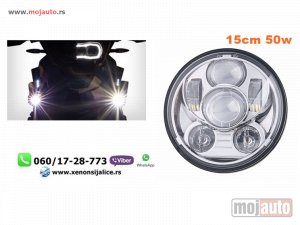 NOVI: delovi  LED FAR ZA MOTORE UNIVERZALNI LED MOTO FAR 15CM 50W