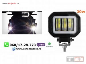 NOVI: delovi  UNIVERZALNI LED FAR ZA MOTORE 30W LED MOTO FAR 7CM X 9CM