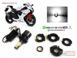 Glavna slika -  LED SIJALICA ZA MOTORE UNIVERZALNI SET 2000 LUMENA 20W BI LED DUGO I KRATKO SVETLO - MojAuto