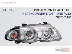 NOVI: delovi  Angel Eye farovi BMW 3 E46 4V/KARAVAN Hrom 99-02 + MOTOR