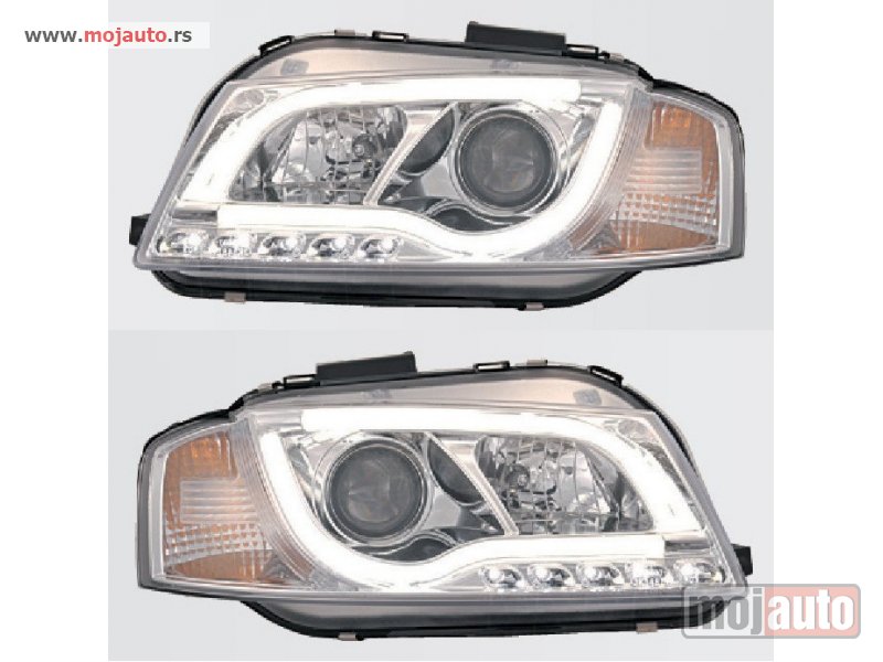 Glavna slika -  Devil Eye farovi AUDI A3 HROM 03-08 LED TUBE !!! - MojAuto