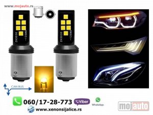 NOVI: delovi  P21W/1156/Ba15s led sijalice kan bus zute