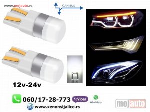 NOVI: delovi  T10 w5w led sijalice kan bus bele 24v