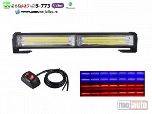 Glavna slika - Led blinkeri 32cm x 4cm crveno plavi - MojAuto