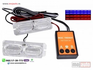 Glavna slika - Led blinkeri 7cm x 3cm crveno plavi - MojAuto