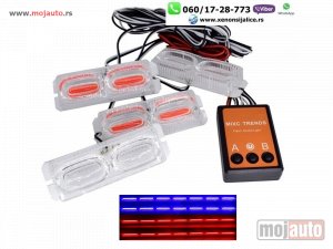 Glavna slika - Led blinkeri 7cm x 3cm crveno plavi - MojAuto
