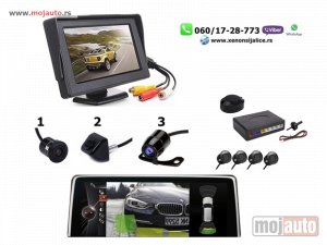 Glavna slika - Parking kamera monitor i parking senzori set 4,3 inca model 2 - MojAuto