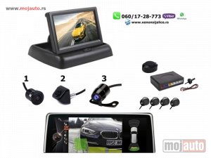 Glavna slika - Parking kamera monitor i parking senzori set 4,3 inca model 3 - MojAuto