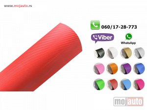 Glavna slika - Karbon 3d folija crvena - MojAuto