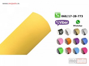 Glavna slika - Karbon 3d folija zuta - MojAuto