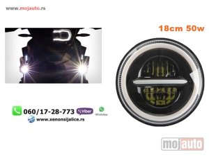 NOVI: delovi  LED FAR ZA MOTORE UNIVERZALNI LED MOTO FAR 18CM 50W