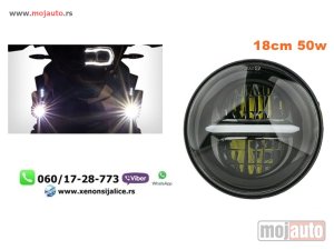 NOVI: delovi  LED FAR ZA MOTORE UNIVERZALNI LED MOTO FAR 18CM 50W