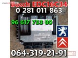 polovni delovi  KOMPJUTER Bosch EDC16C34 Pežo 0 281 011 863 Peugeot Citroen 96 617 733 80