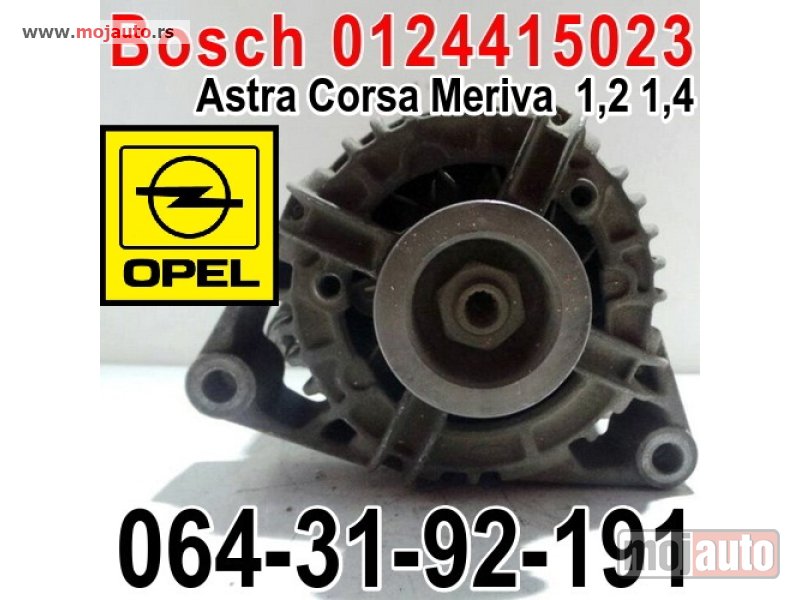 Glavna slika -  Alternator Opel Astra Corsa Meriva 1,2 1,4 Bosch 0124415023 - MojAuto