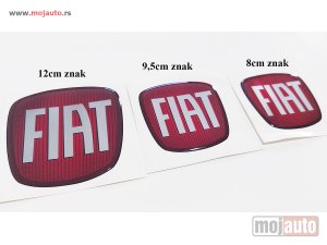 NOVI: delovi  Znak Fiat silikonski stiker - vise dimenzija