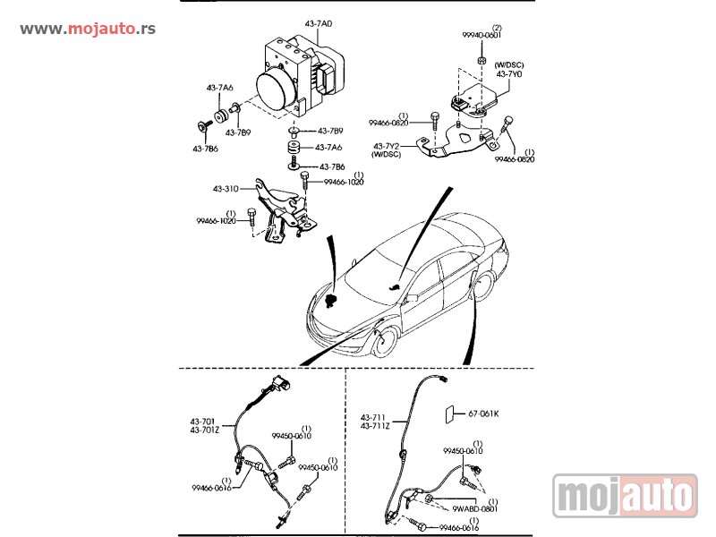 Glavna slika -  Mazda 6 Senzor ABS-a Prednji Levi 07-13, NOVO - MojAuto