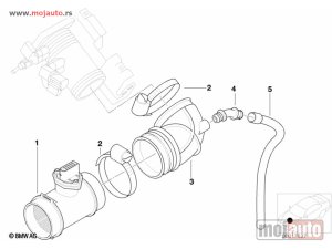 NOVI: delovi  BMW 3 E46 Usisno Crevo Vazduha 98-05, NOVO