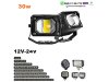 Slika 1 -  Led far za motore led moto far 30w 7cm x 6cm - MojAuto